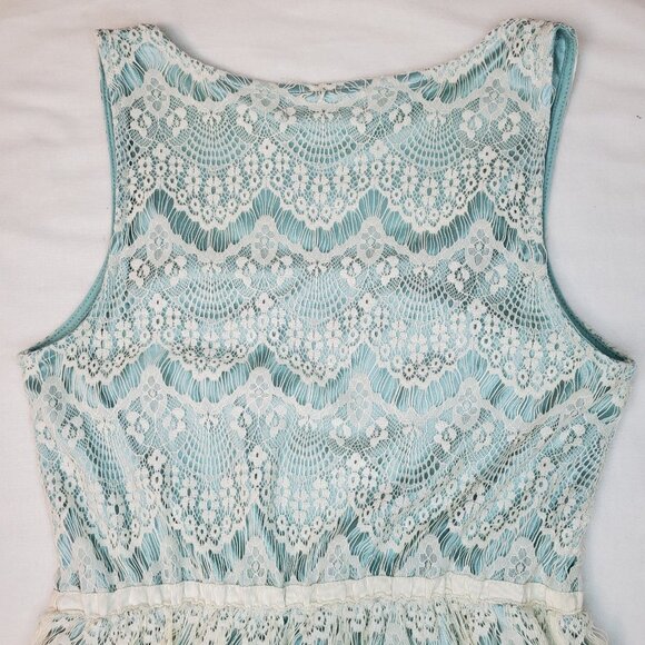 Altard State Womens Dress Size XS Mint Green & Ivory Lace Overlay Cottage Fairy - Picture 5 of 15